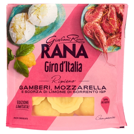 Giovanni Rana Giro d'Italia Ripieno Gamberi, Mozzarella e Scorza di Limone di Sorrento IGP 250 g